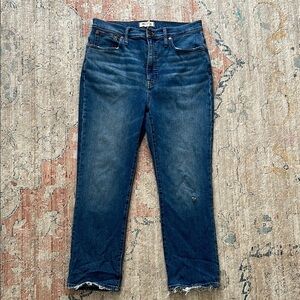 Madewell Slim Demi Boot Fit Fray Distressed Size 31